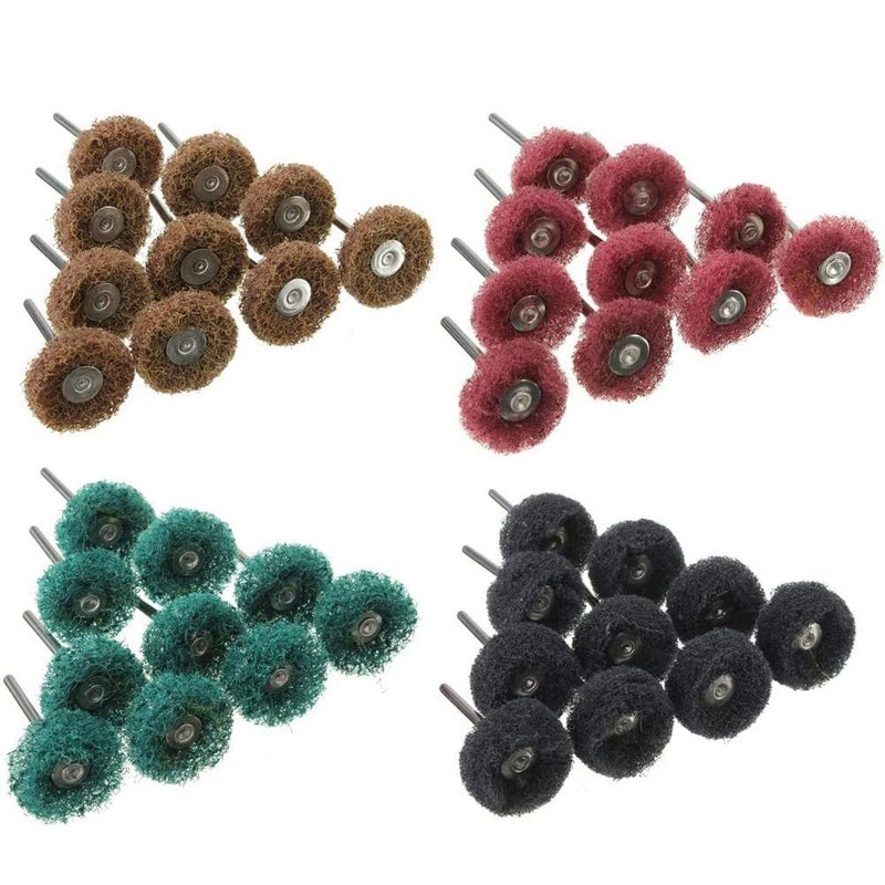 YEEZUGO Abrasive Buffing Wheels, 40pcs Buffing Polishing Wheel Set 80/120/160/240 Grit for Dremel Rotary Tool by YEEZUGO - Image 1
